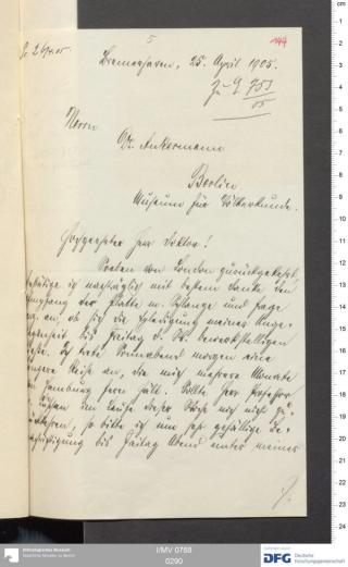 An archival document representing a Correspondence of 4 page(s)