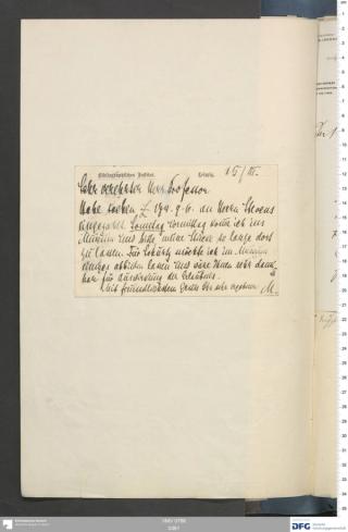 An archival document representing a Correspondence of 1 page(s)