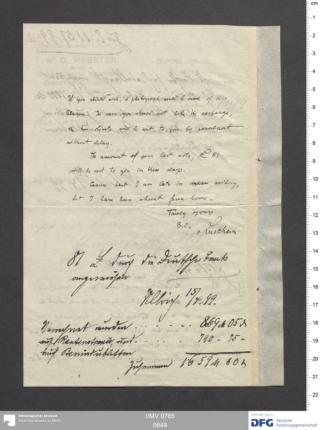 An archival document representing a Correspondence of 1 page(s)