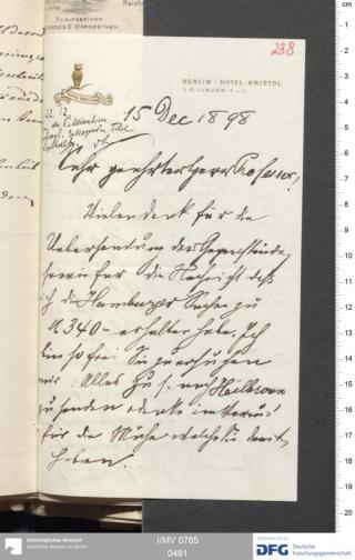An archival document representing a Correspondence of 4 page(s)