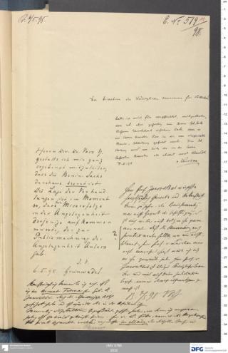 An archival document representing a Correspondence of 2 page(s)