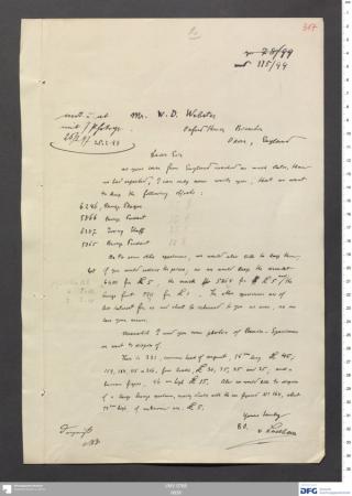 An archival document representing a Correspondence of 2 page(s)
