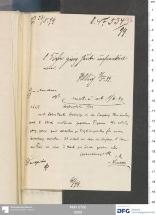 An archival document representing a Correspondence of 1 page(s)