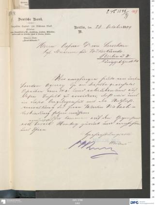 An archival document representing a Correspondence of 2 page(s)