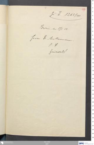 An archival document representing a Correspondence of 2 page(s)