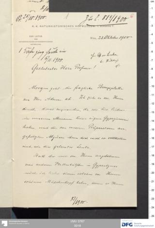 An archival document representing a Correspondence of 2 page(s)