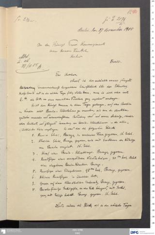 An archival document representing a Correspondence of 2 page(s)