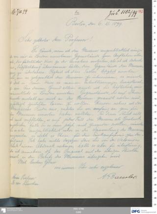 An archival document representing a Correspondence of 2 page(s)