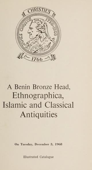An archival document representing a Auction Catalog of 70 page(s)