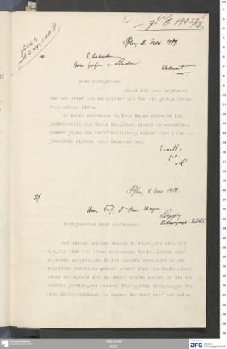 An archival document representing a Correspondence of 1 page(s)