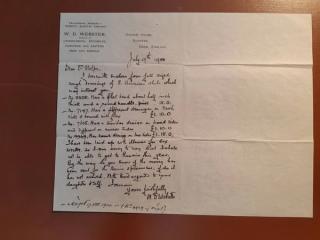 An archival document representing a Correspondence of 1 page(s)
