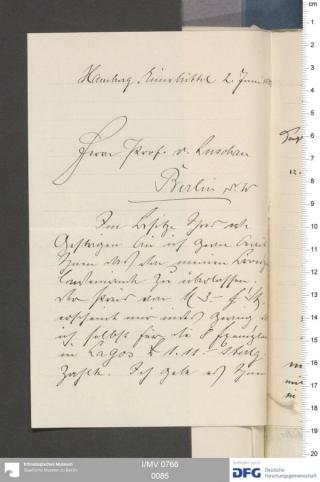An archival document representing a Correspondence of 2 page(s)