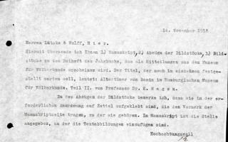 An archival document representing a Correspondence of 1 page(s)