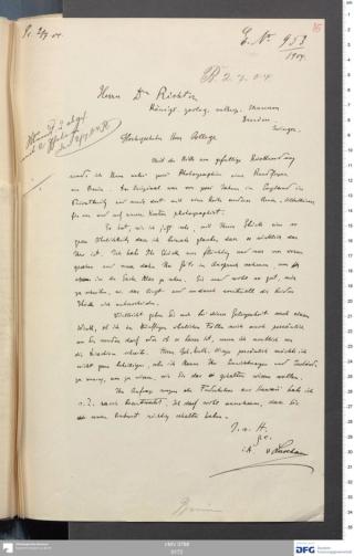 An archival document representing a Correspondence of 2 page(s)