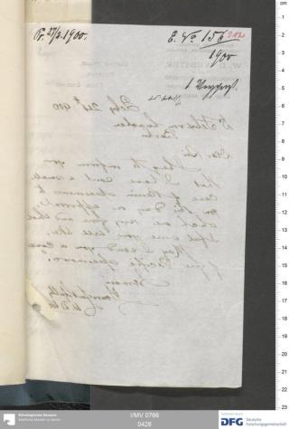 An archival document representing a Correspondence of 2 page(s)