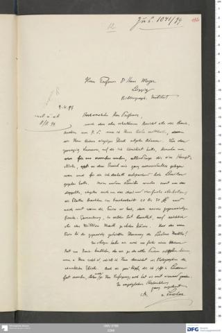 An archival document representing a Correspondence of 2 page(s)