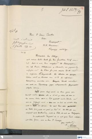 An archival document representing a Correspondence of 2 page(s)