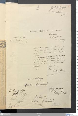 An archival document representing a Correspondence of 2 page(s)