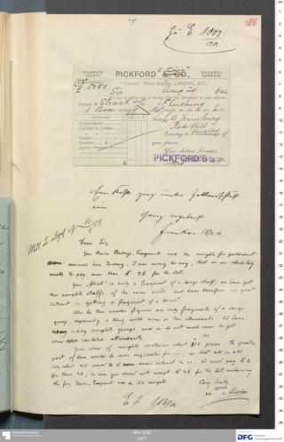 An archival document representing a Shipping Records of 1 page(s)