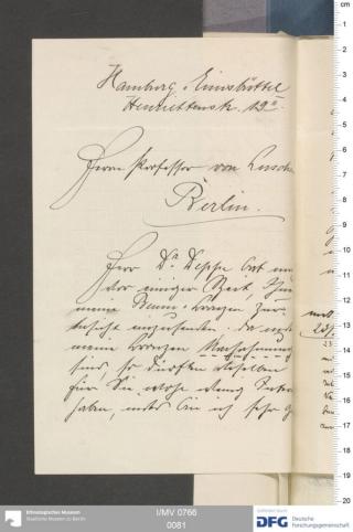 An archival document representing a Correspondence of 1 page(s)
