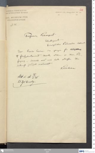 An archival document representing a Correspondence of 2 page(s)