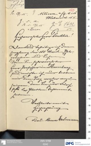 An archival document representing a Correspondence of 2 page(s)