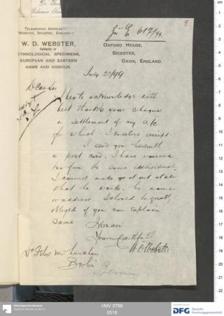 An archival document representing a Correspondence of 2 page(s)