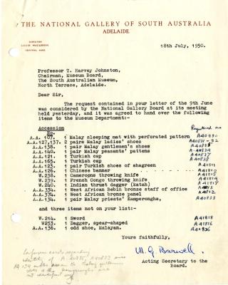An archival document representing a Correspondence of 1 page(s)