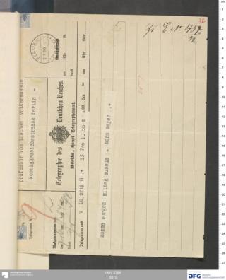 An archival document representing a Correspondence of 2 page(s)