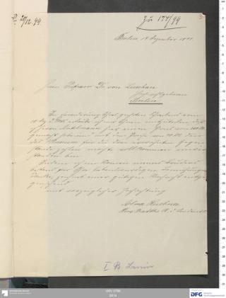 An archival document representing a Correspondence of 2 page(s)