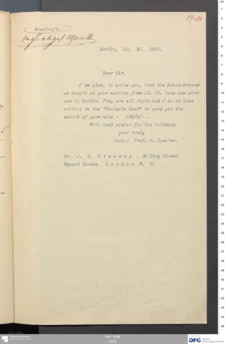 An archival document representing a Correspondence of 2 page(s)