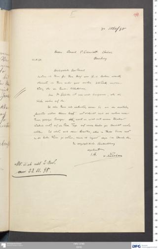 An archival document representing a Correspondence of 2 page(s)