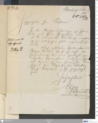 An archival document representing a Correspondence of 2 page(s)