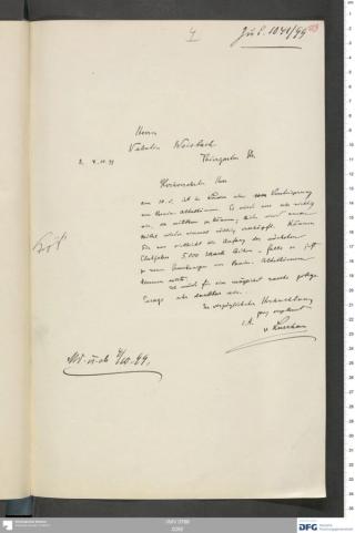 An archival document representing a Correspondence of 2 page(s)