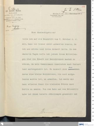 An archival document representing a Correspondence of 2 page(s)