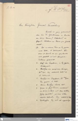 An archival document representing a Correspondence of 2 page(s)