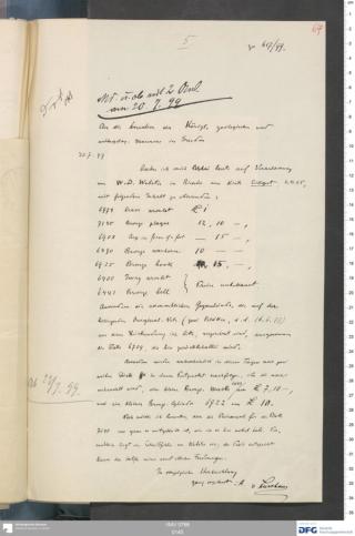 An archival document representing a Correspondence of 1 page(s)