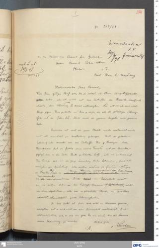 An archival document representing a Correspondence of 2 page(s)