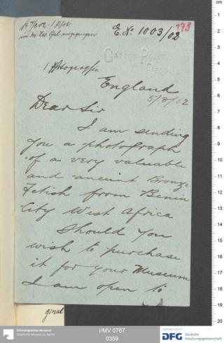 An archival document representing a Correspondence of 4 page(s)