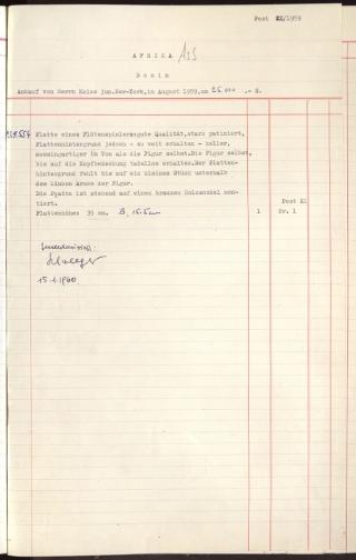An archival document representing a Inventories of 1 page(s)