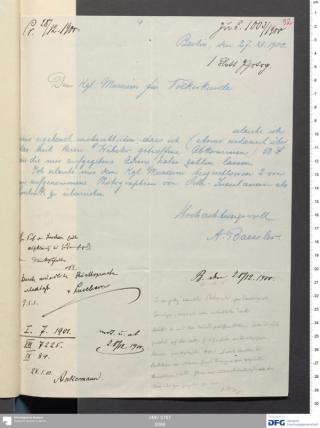 An archival document representing a Correspondence of 2 page(s)