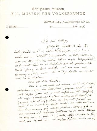 An archival document representing a Correspondence of 2 page(s)