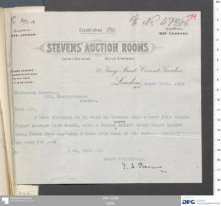 An archival document representing a Correspondence of 1 page(s)