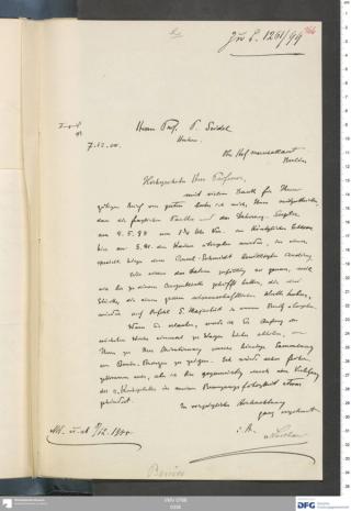 An archival document representing a Correspondence of 2 page(s)