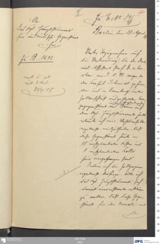 An archival document representing a Correspondence of 2 page(s)