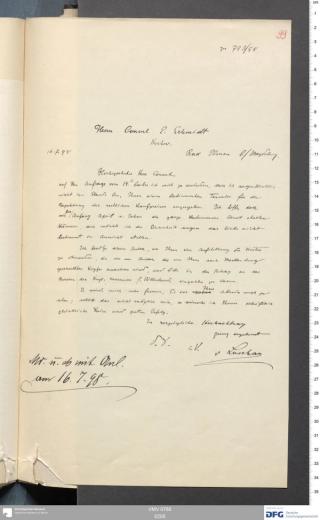An archival document representing a Correspondence of 2 page(s)