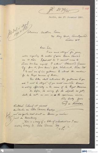 An archival document representing a Correspondence of 2 page(s)