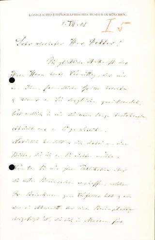 An archival document representing a Correspondence of 2 page(s)