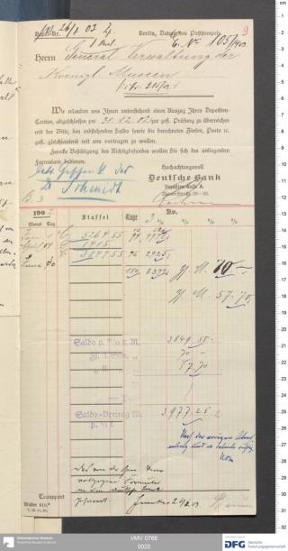 An archival document representing a Bank Statement of 2 page(s)
