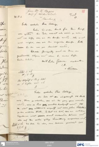 An archival document representing a Correspondence of 1 page(s)